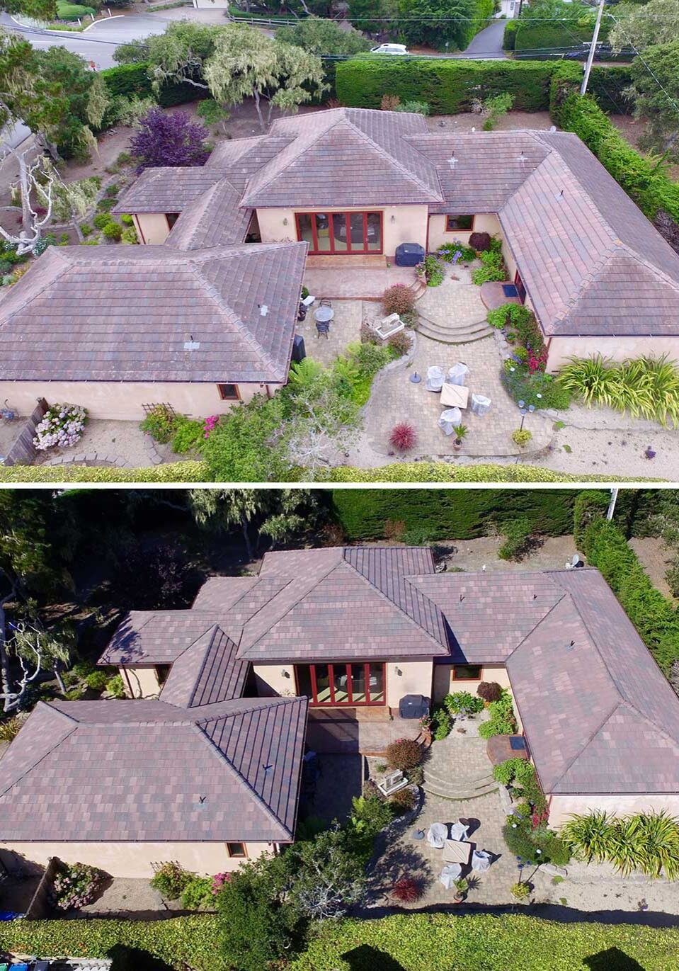 Carmel flat tile roof cleaning